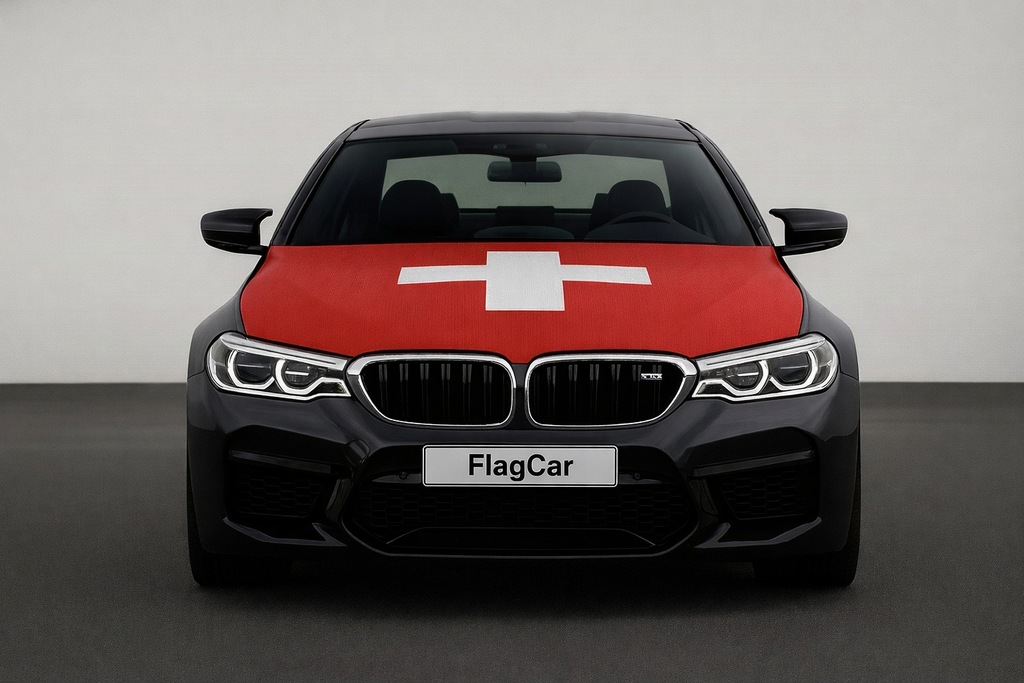Swiss Flag Car Hood Cover