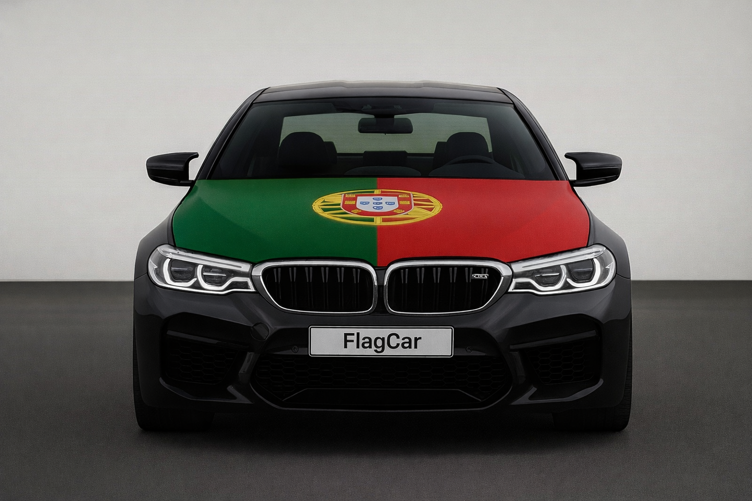 Portuguese Flag Car Hood Cover