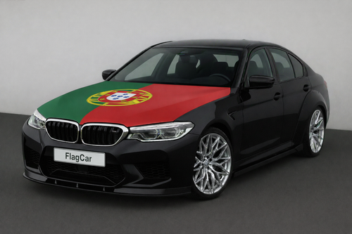 Portuguese Flag Car Hood Cover