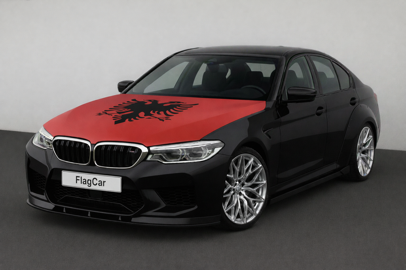 Albanian Flag Car Hood Cover